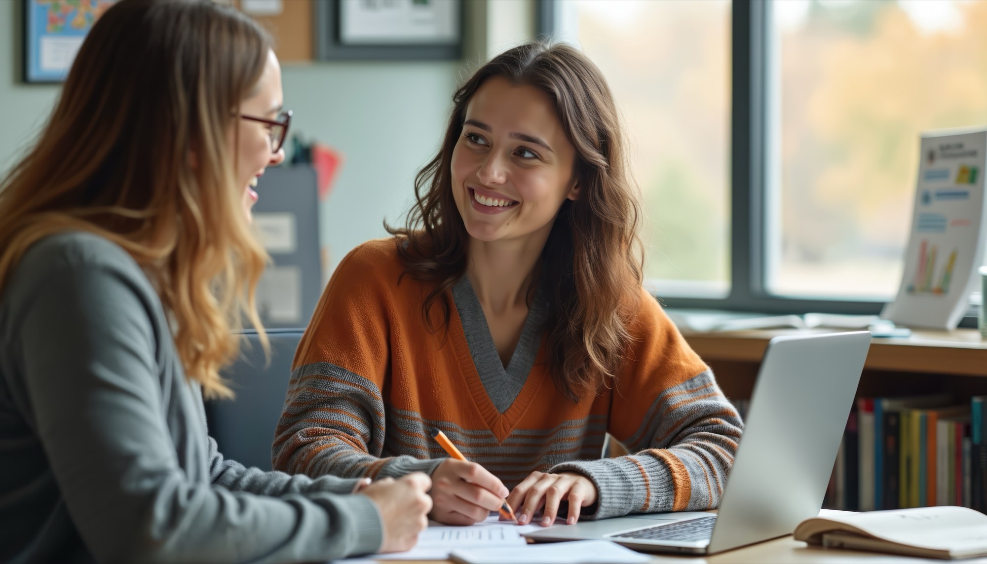 Students studying together